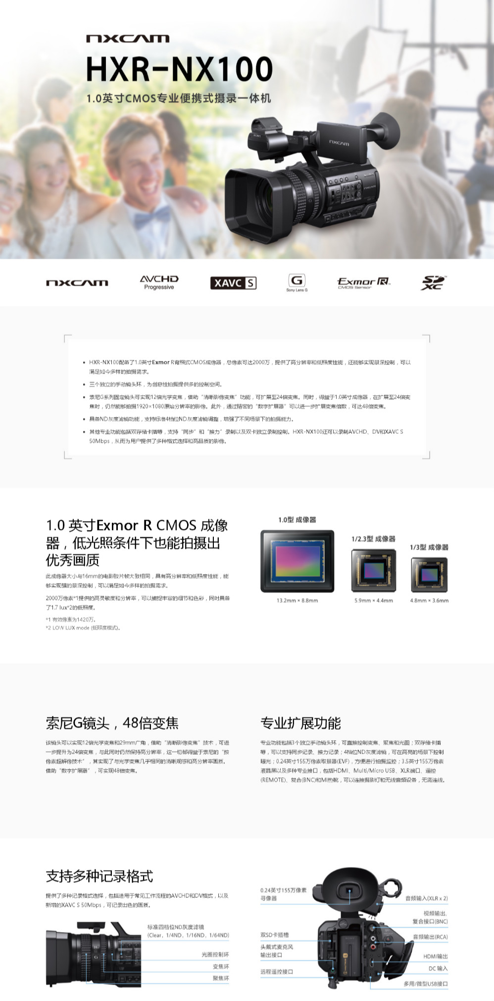索尼HXR-NX100_Sony HXR-NX100_專業(yè)手持式攝錄一體機(jī)_報價,價格,配置,詳情-.png